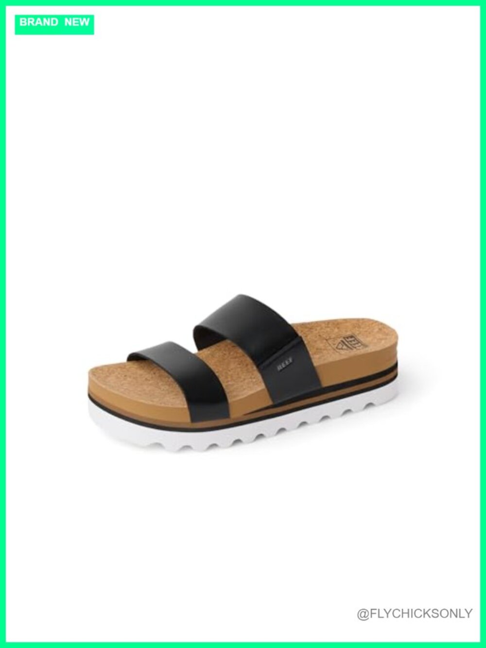 Womens Platform Slide Sandal Vegan Leather Chunky Lug Sole Arch Support Casual